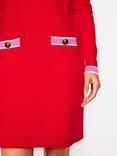 Boden Holly Knitted Shift Dress, Poppy Red