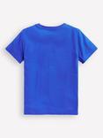 Mini Boden Kids' Cotton Boucle Planets T-Shirt, Blue/Multi