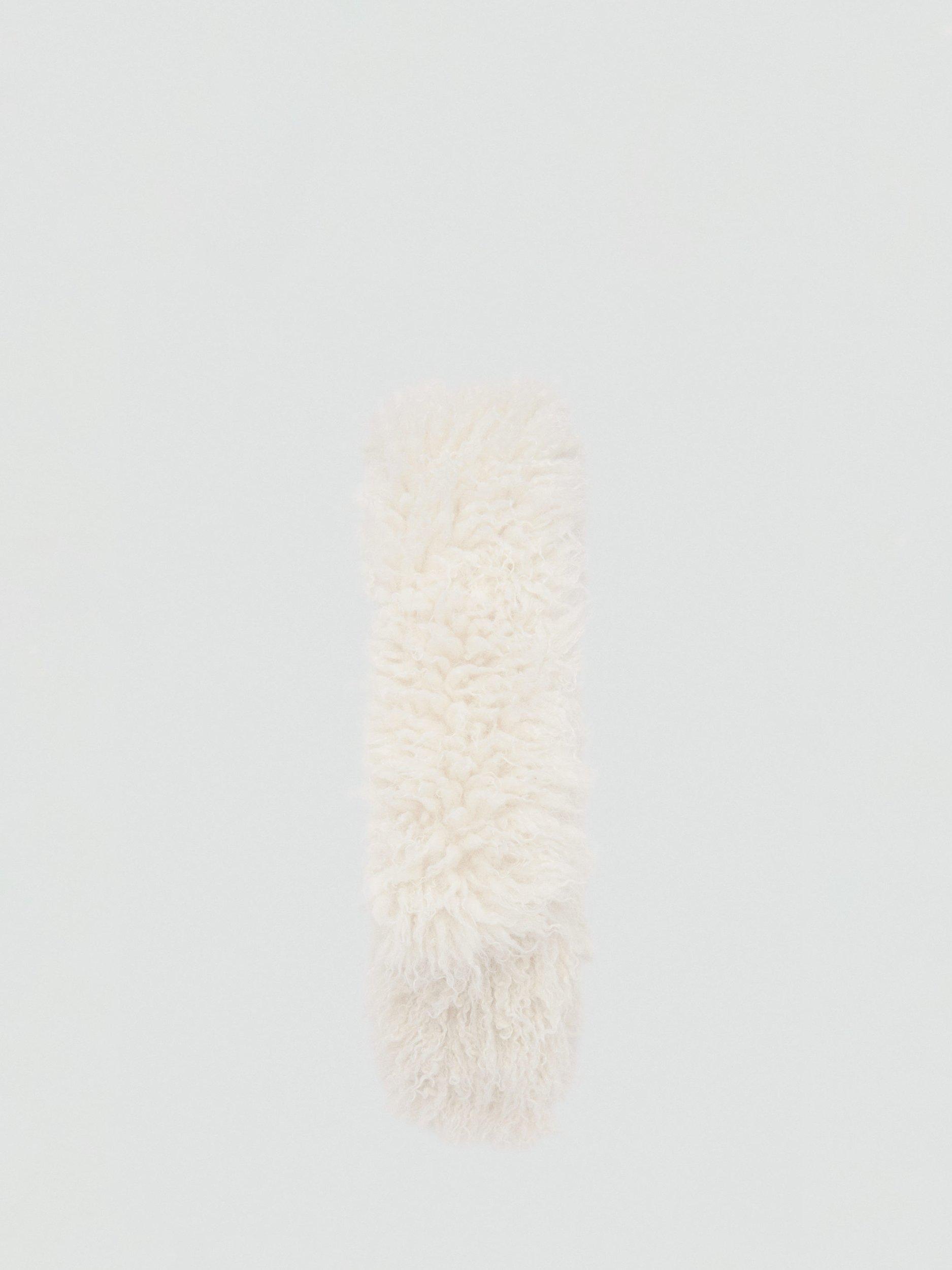 Mango Tita Faux Fur Scarf, Light Beige