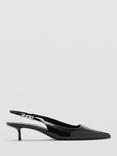Mango Solei Rhinestone Kitten Heel Shoes, Black