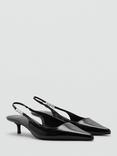 Mango Solei Rhinestone Kitten Heel Shoes, Black