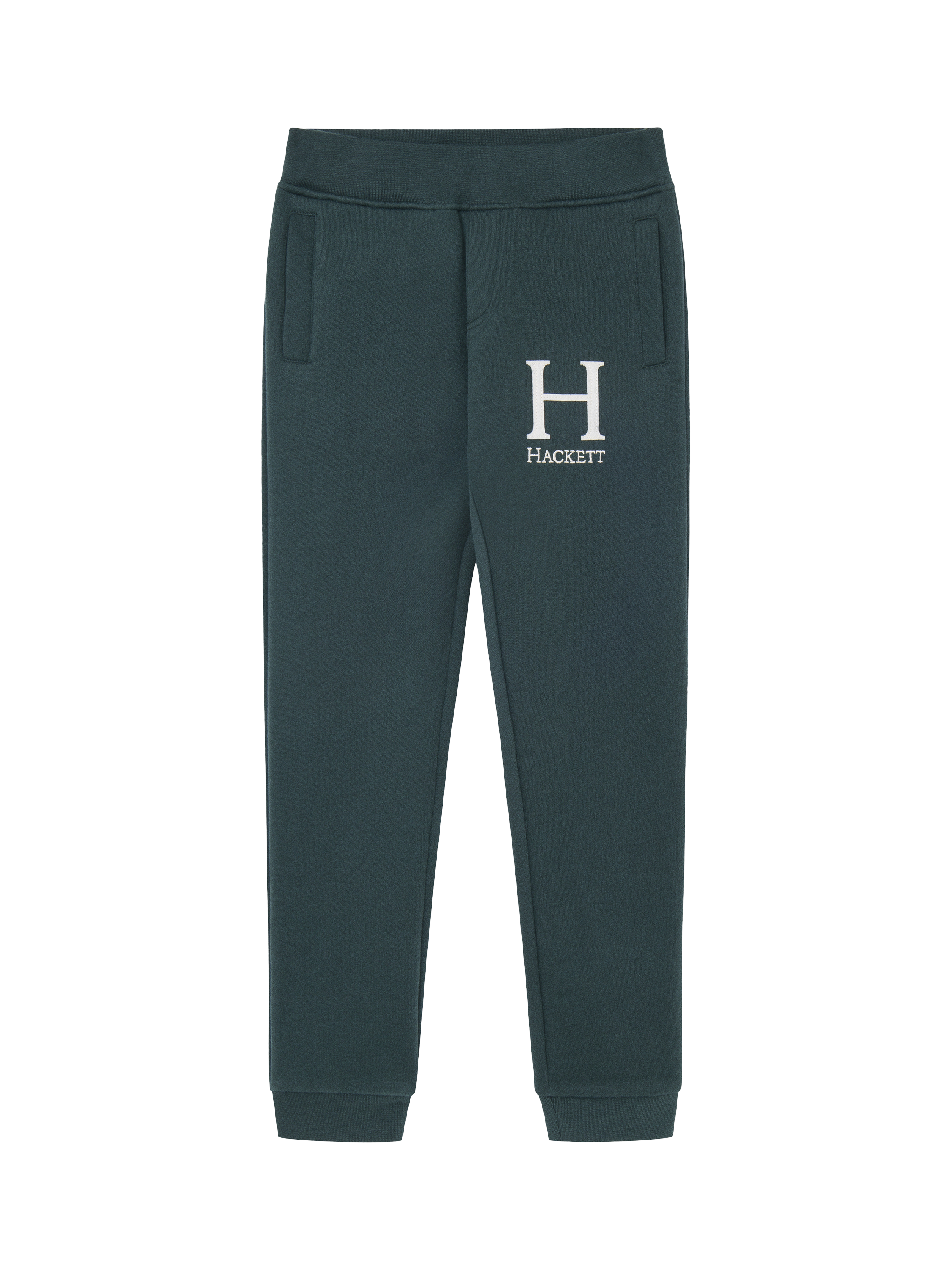 Hackett London Kids' Heritage Elasticated Waist Joggers, Forest Night Green