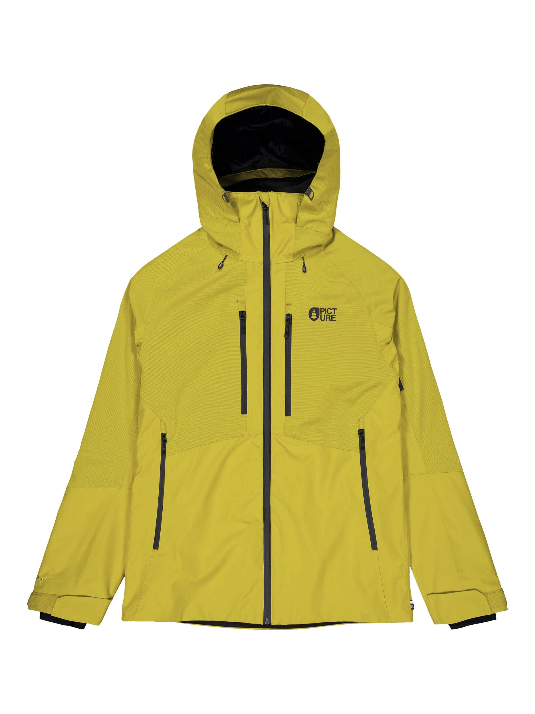 Product image 1 of 10, which shows Picture Goods Insulated 2-Layer Hooded Ski Jacket, Golden, S