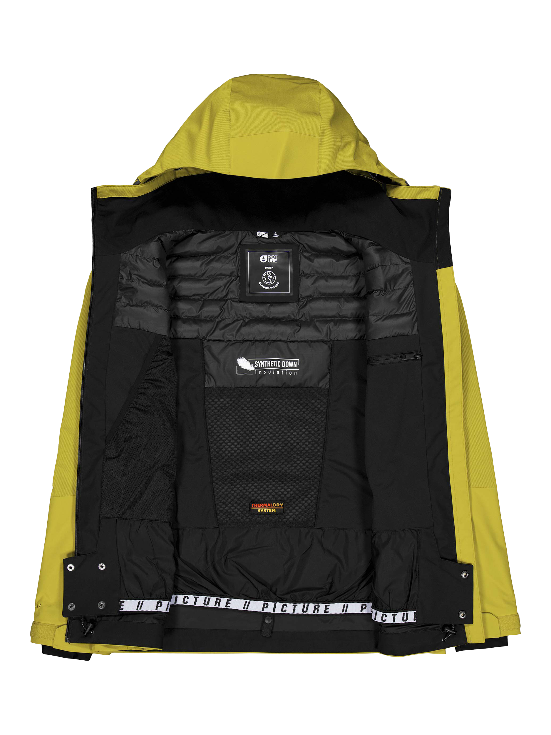 Product image 3 of 10, which shows Picture Goods Insulated 2-Layer Hooded Ski Jacket, Golden, S