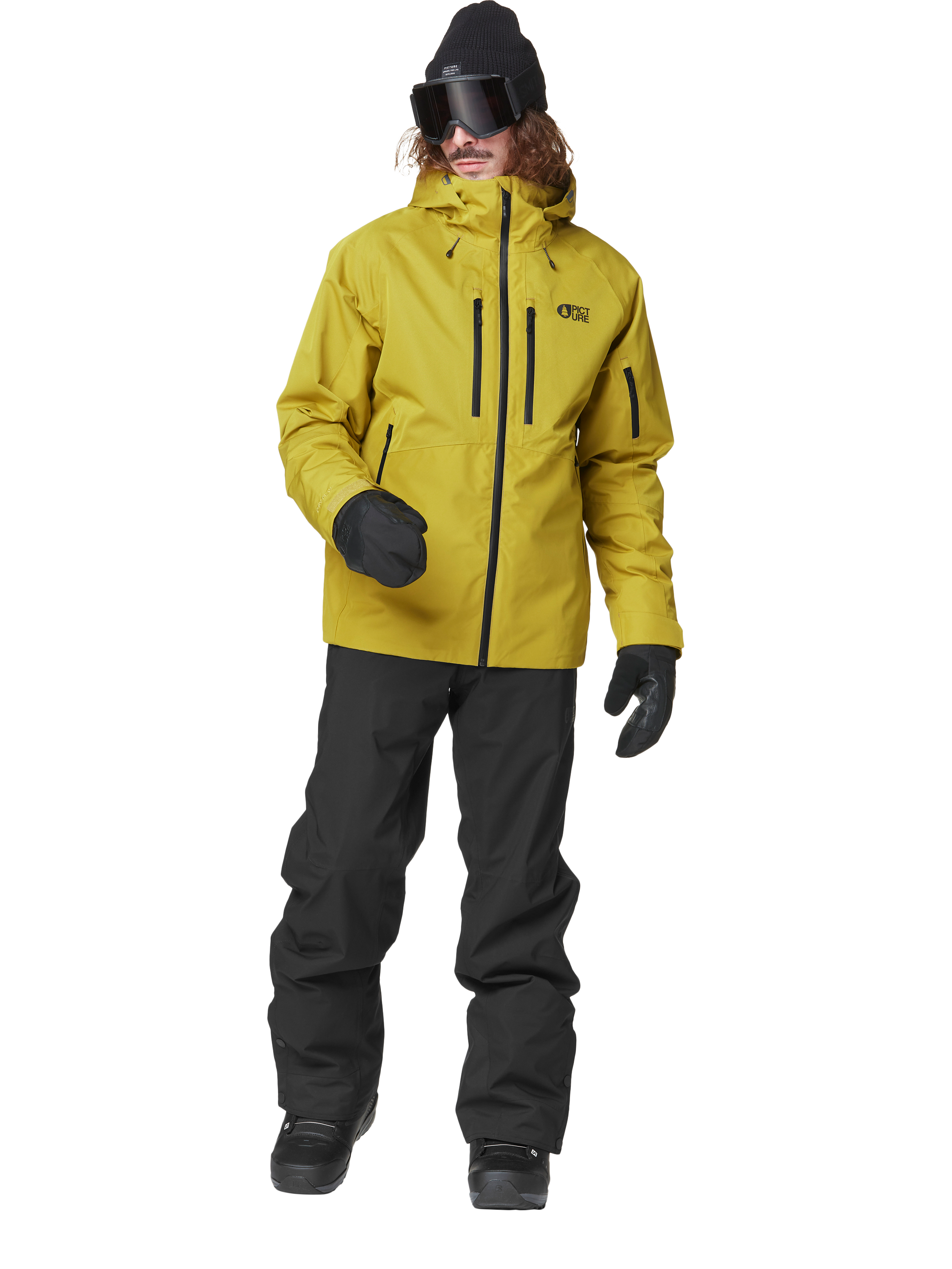 Product image 4 of 10, which shows Picture Goods Insulated 2-Layer Hooded Ski Jacket, Golden, S