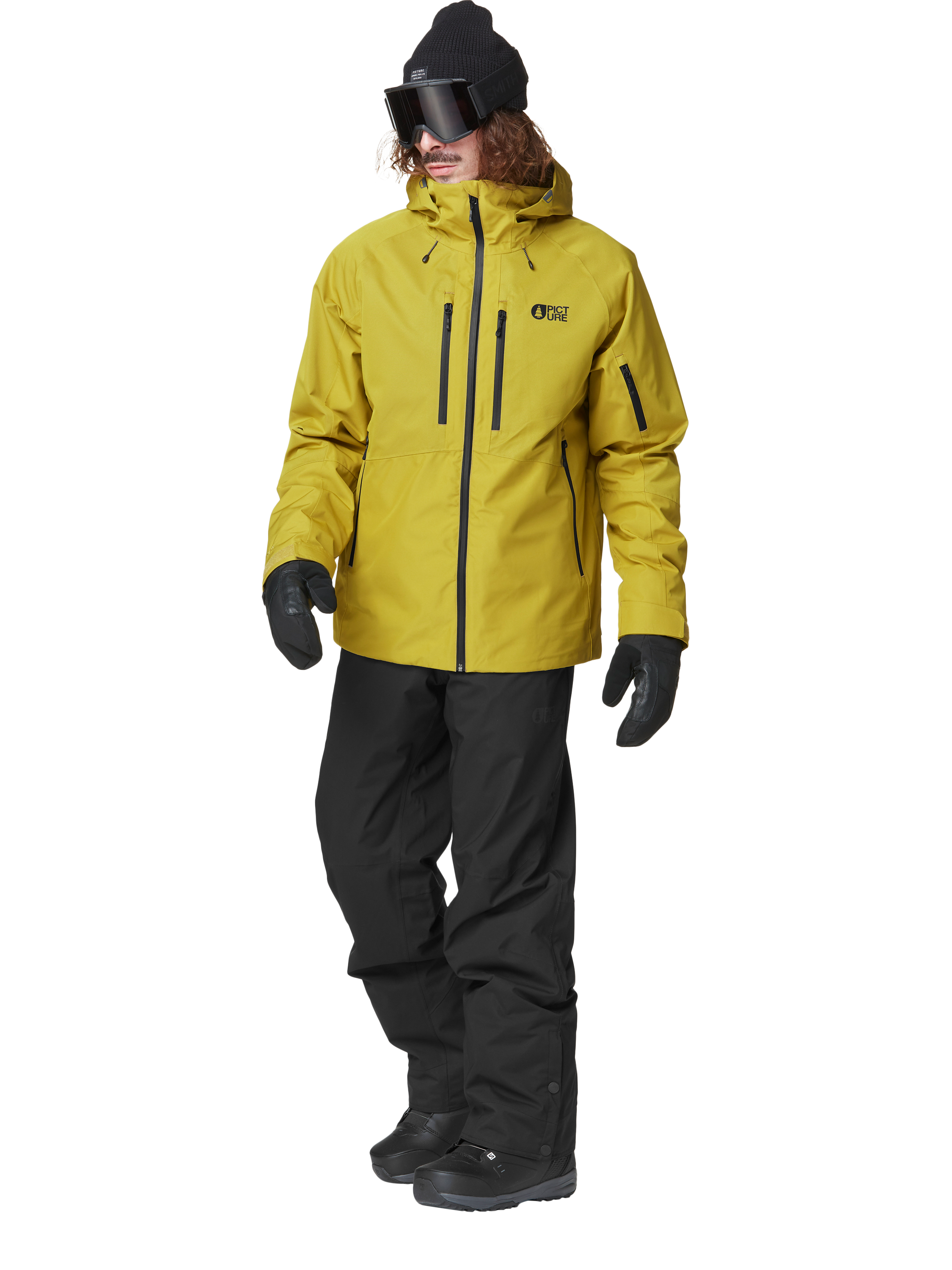 Product image 6 of 10, which shows Picture Goods Insulated 2-Layer Hooded Ski Jacket, Golden, S