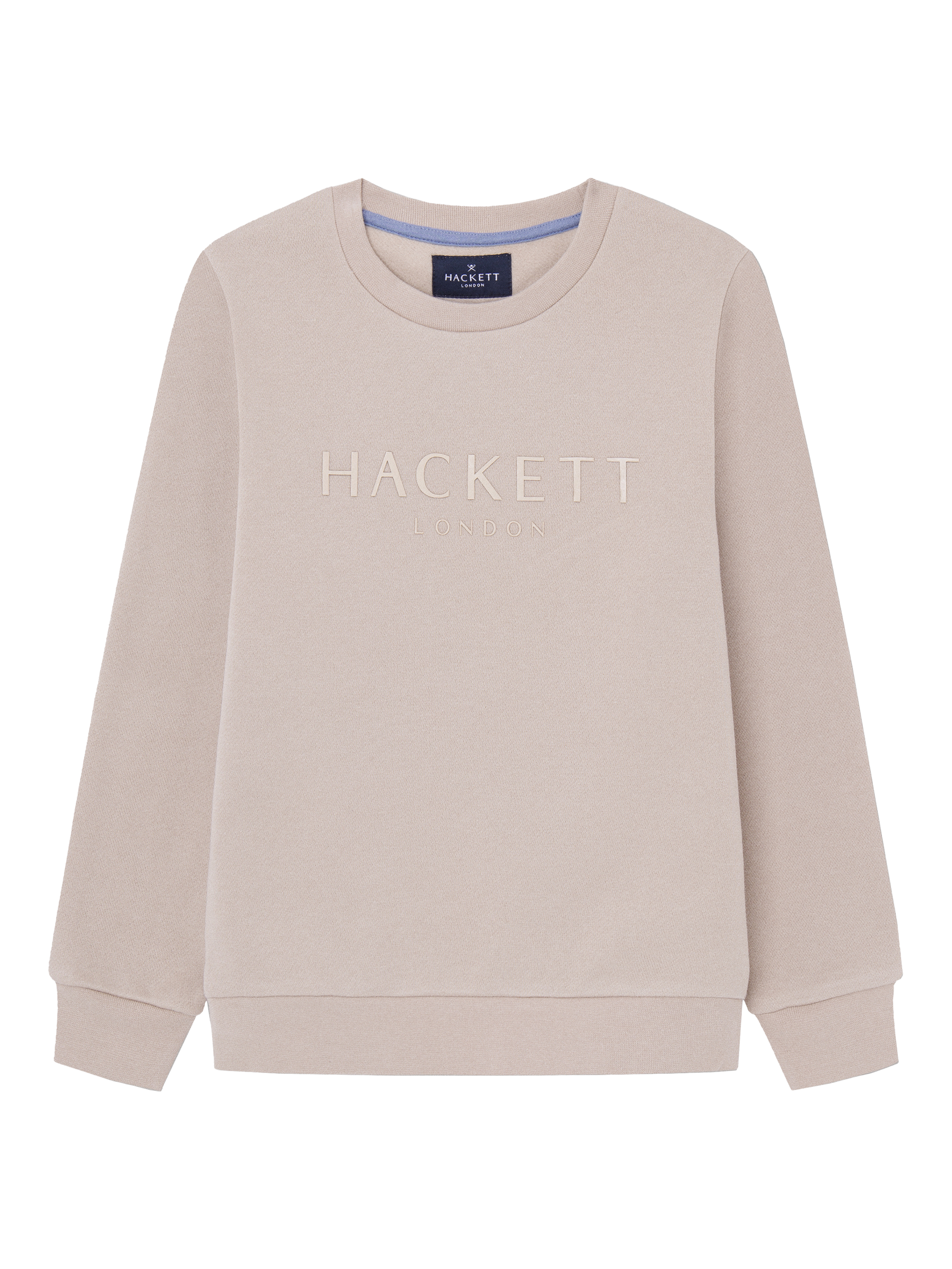 Hackett London Kids' Cotton Fleece Crew Neck Sweatshirt, Taupe Beige