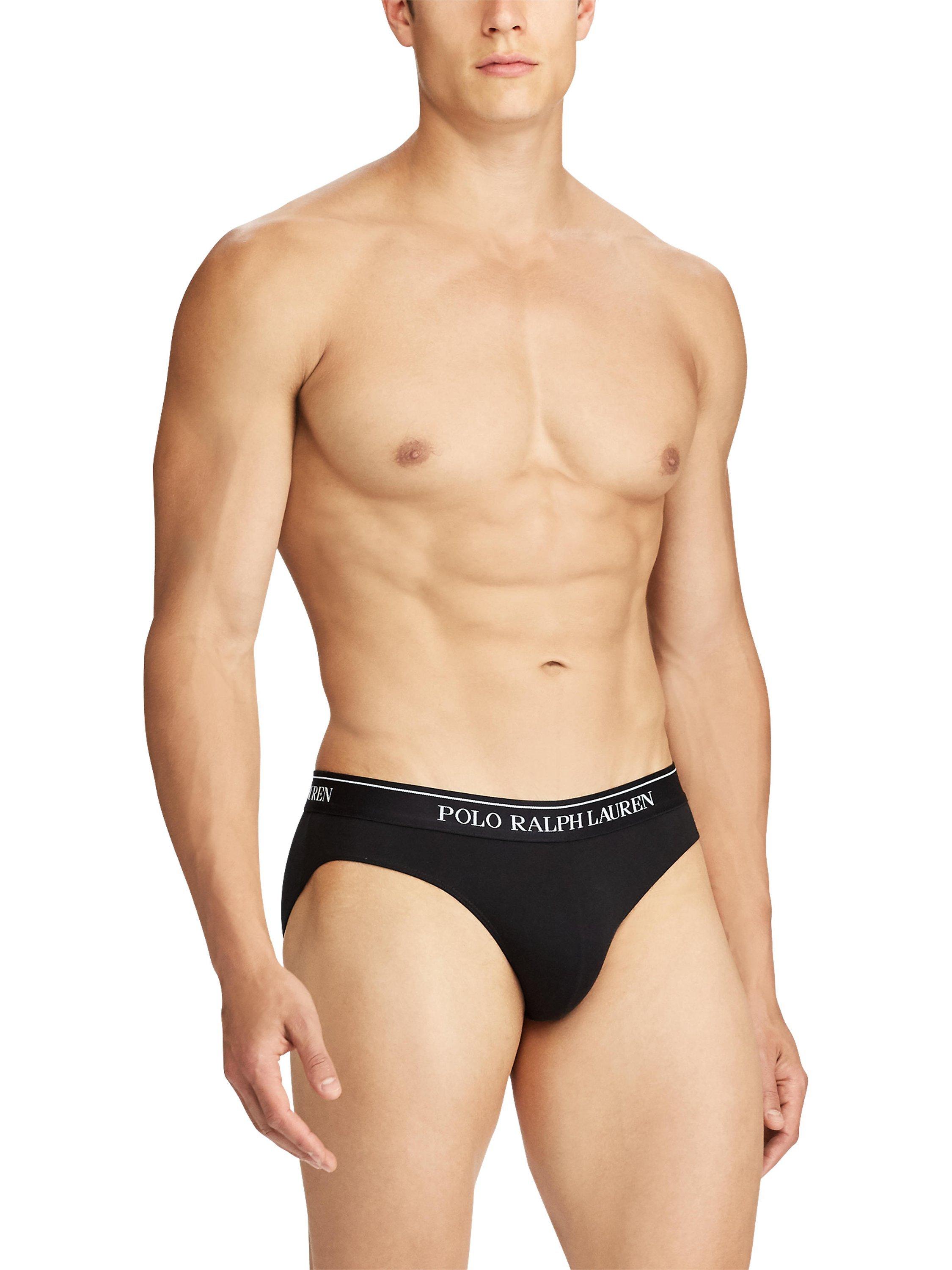Product image 2 of 2, which shows Polo Ralph Lauren Briefs, Pack of 3, Polo Black, S