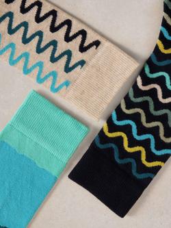 White Stuff Squiggly Print Socks, Pack of 3, Grey Multi - view 2, Grey Multi