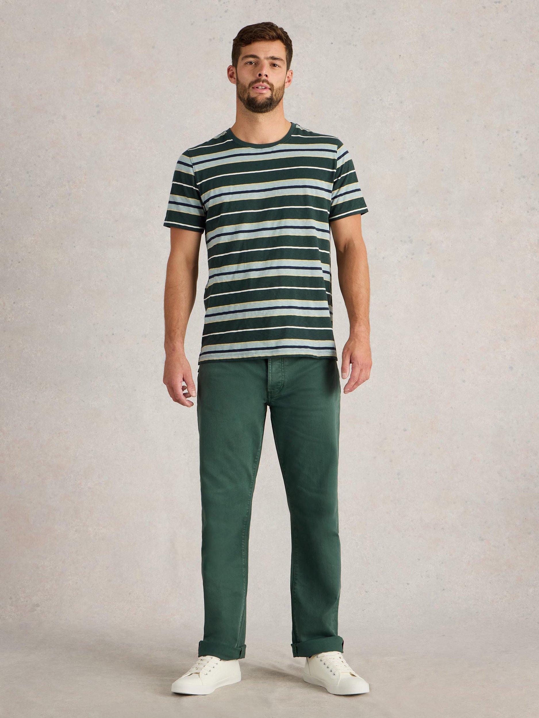 Product image 1 of 6, which shows White Stuff Eastwood Slim Fit Jeans, Dark Green, 32R