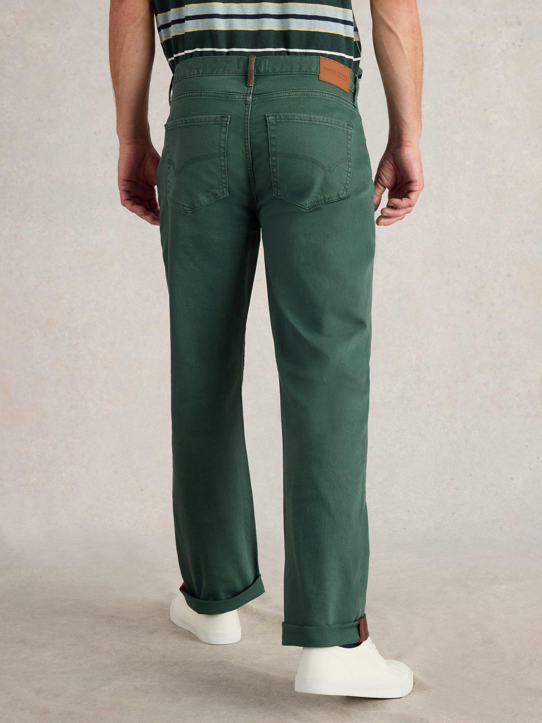 Product image 2 of 6, which shows White Stuff Eastwood Slim Fit Jeans, Dark Green, 32R