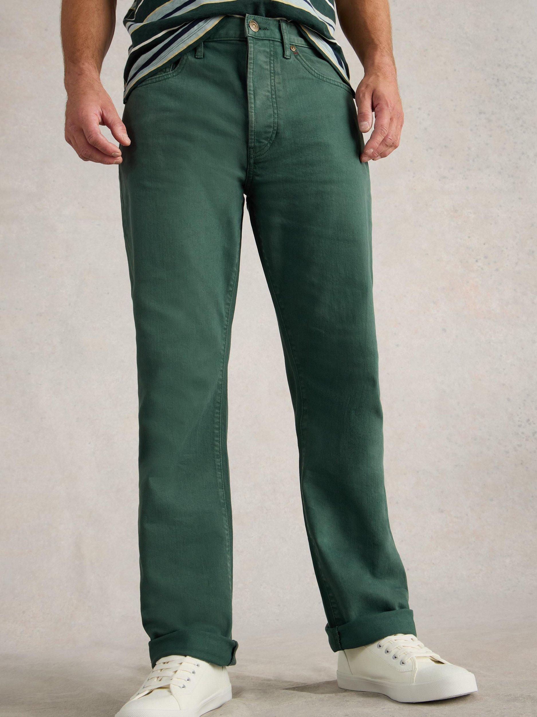 Product image 3 of 6, which shows White Stuff Eastwood Slim Fit Jeans, Dark Green, 32R