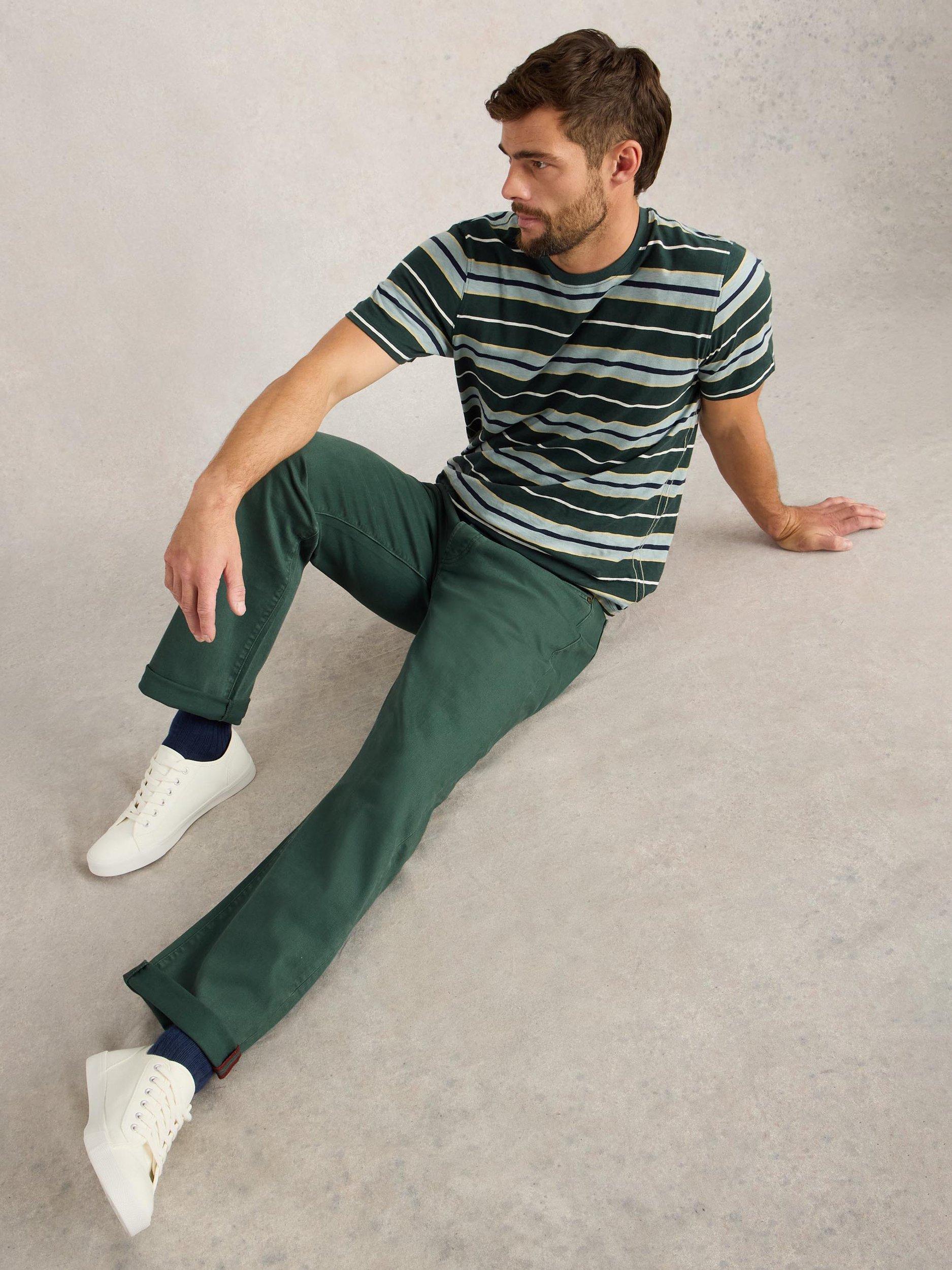 Product image 4 of 6, which shows White Stuff Eastwood Slim Fit Jeans, Dark Green, 32R