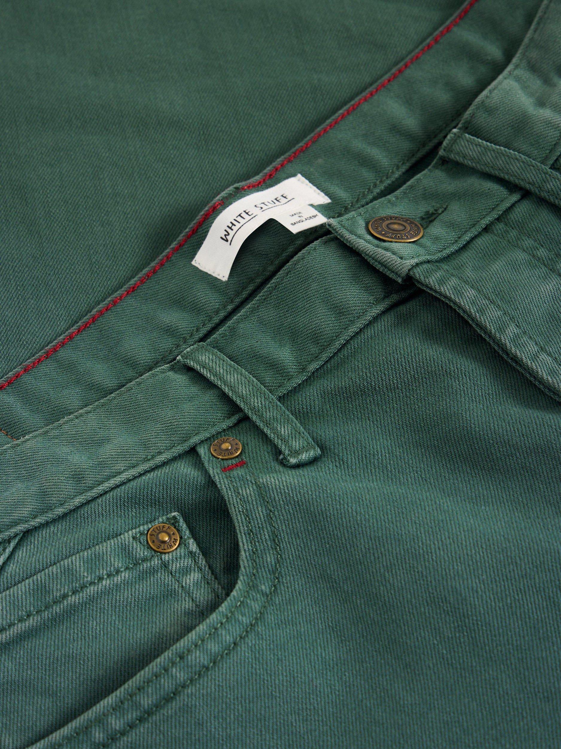 Product image 6 of 6, which shows White Stuff Eastwood Slim Fit Jeans, Dark Green, 32R