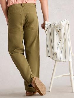 White Stuff Crantock Trousers, Khaki - view 2, Khaki