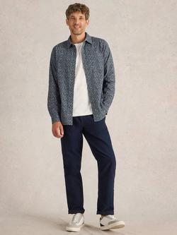 White Stuff Bike Tyres Printed Shirt, Blue/Multi, Blue/Multi