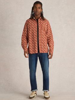 White Stuff Espresso Shirt, Orange/Multi, Orange/Multi