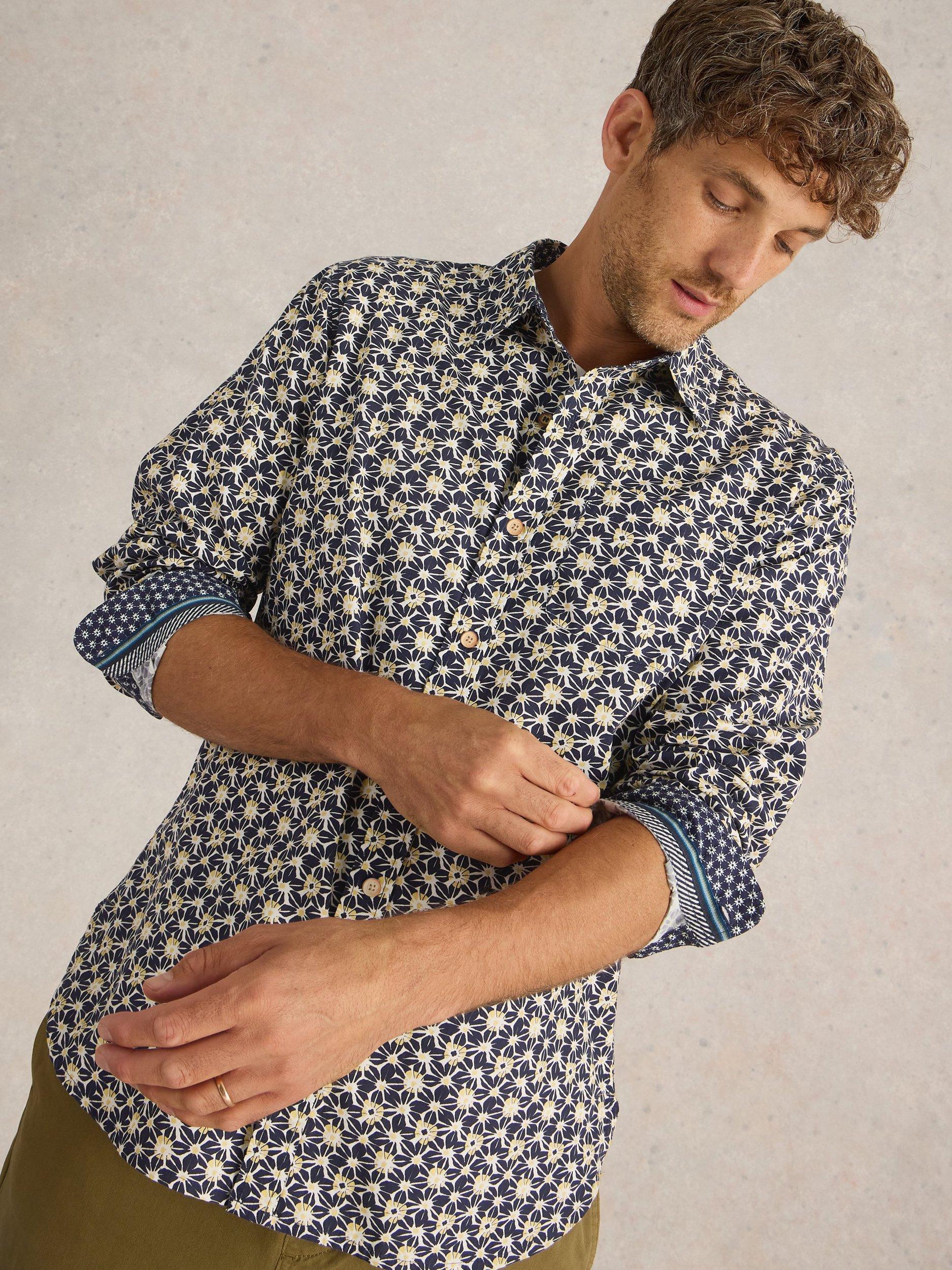 Product image 4 of 6, which shows White Stuff Fuji Shirt, Navy/Multi, S