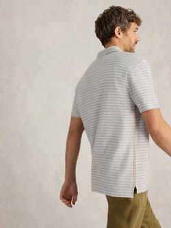 White Stuff Taylor Stripe Cotton Polo Shirt, Blue/Multi - view 2, Blue/Multi