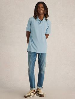 White Stuff Utility Polo Shirt, Dusk Blue