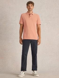 White Stuff Utility Polo Shirt, Mid Pink