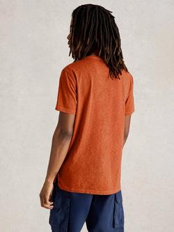 White Stuff Abersoch Cotton Regular Fit Short Sleeve T-Shirt - view 2, Orange