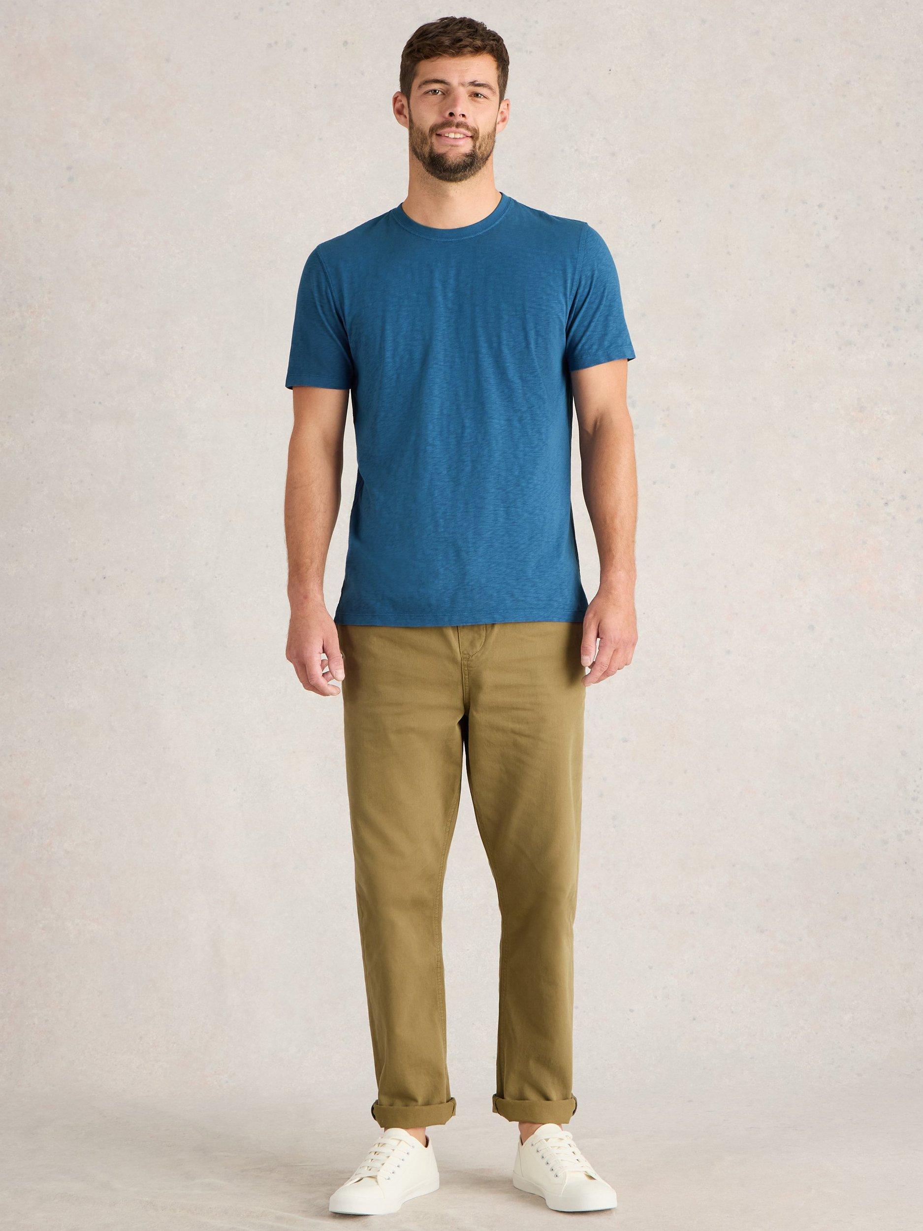 Product image 1 of 6, which shows White Stuff Abersoch Cotton Classic Fit Tee, Indigo Blue, S