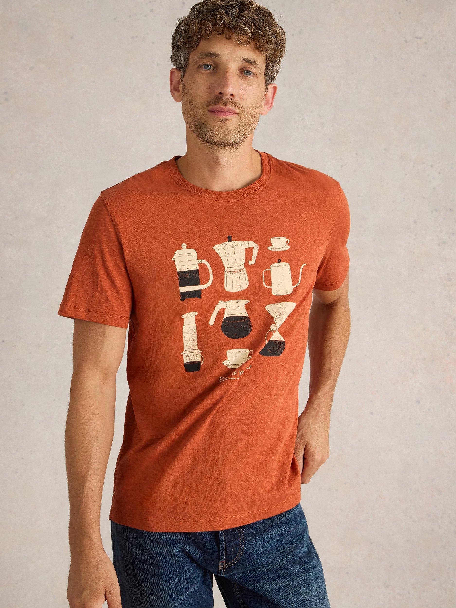 Product image 3 of 6, which shows White Stuff Espresso Tee, Orange/Multi, XS