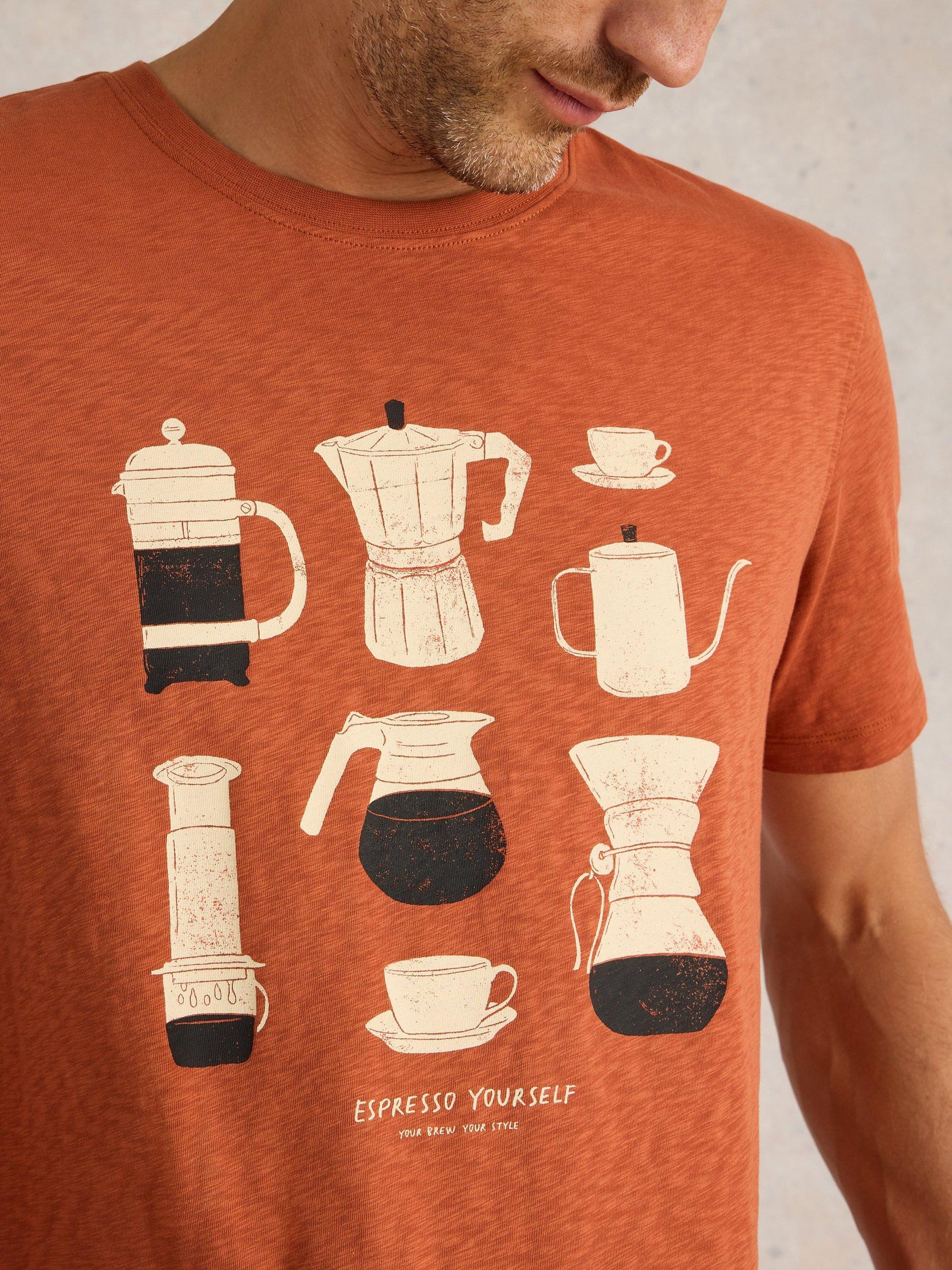 Product image 4 of 6, which shows White Stuff Espresso Tee, Orange/Multi, XS