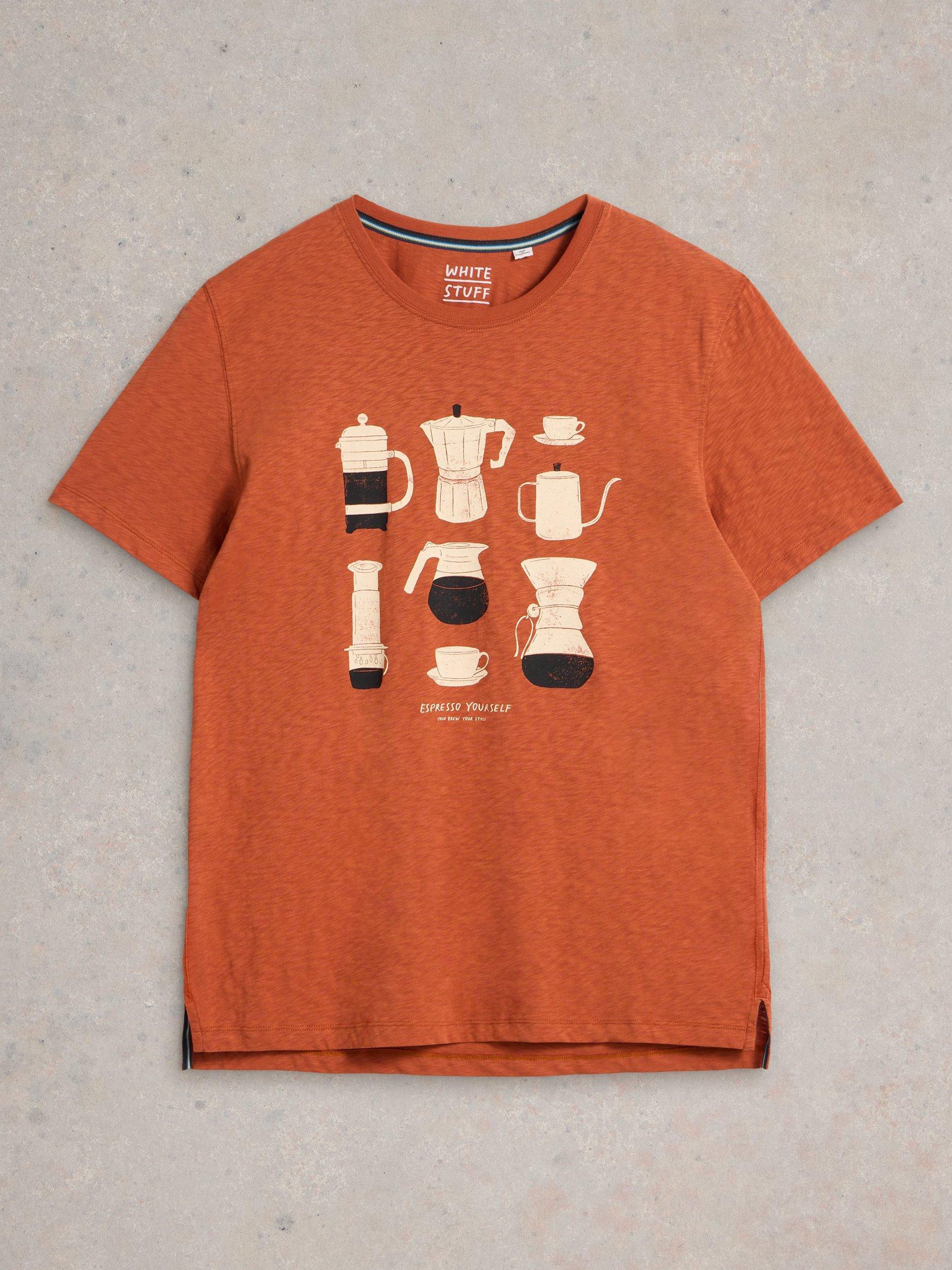 Product image 5 of 6, which shows White Stuff Espresso Tee, Orange/Multi, XS