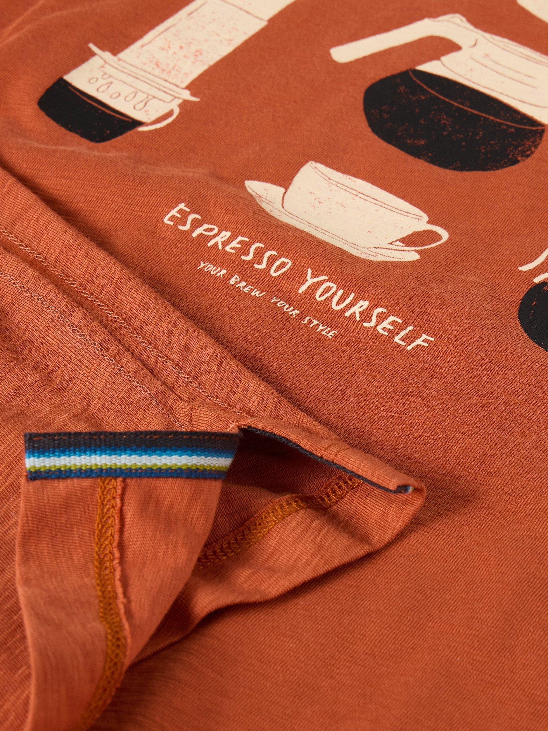Product image 6 of 6, which shows White Stuff Espresso Tee, Orange/Multi, XS