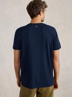 White Stuff Koi Cotton Regular Fit Short Sleeve Graphic T-Shirt, Navy/Multi - view 2, Navy/Multi