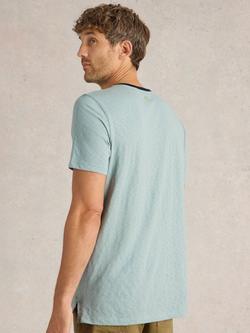 White Stuff Cotton Regular Fit Short Sleeve Peak Graphic T-Shirt, Blue/Multi - view 2, Blue/Multi