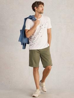 White Stuff Cotton Regular Fit Short Sleeve Swimming Fish Graphic T-Shirt, White/Multi