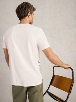 White Stuff Cotton Regular Fit Short Sleeve Swimming Fish Graphic T-Shirt - view 2, White/Multi