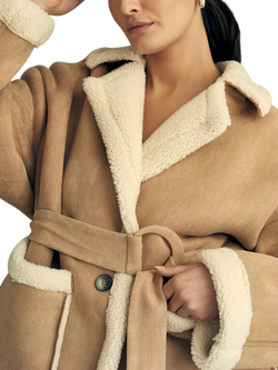 A-VIEW Uria Faux Shearling Jacket, Camel - view 2, Camel