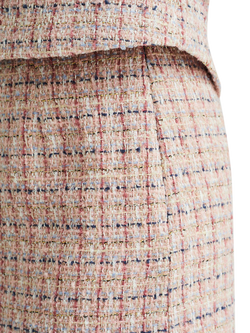 A-VIEW Coco Check Skirt, Pink/Multi - view 2, Pink/Multi