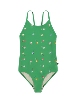 Molo Kids' Nanna Mini Bloom Swimsuit, Green, Green