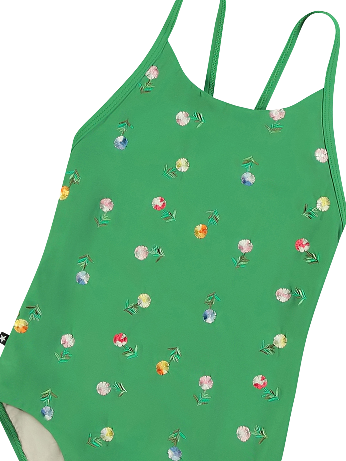 Product image 4 of 4, which shows Molo Kids' Nanna Mini Bloom Swimsuit, Green, 4 years