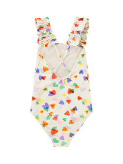 Molo Kids' Nitika Rainbow Hearts Swimsuit, Rainbow Hearts - view 2, Rainbow Hearts
