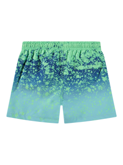 Molo Kids' Niko Splash Swim Shorts, Blue/Green - view 2, Blue/Green