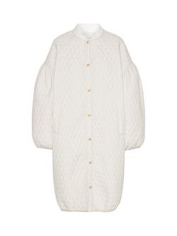 Ilse Jacobsen Hornbæk Puff Sleeve Quilted Jacket, White, White