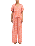 SUMMERY Copenhagen Avery Wavy Stripe Trousers, Pink/White