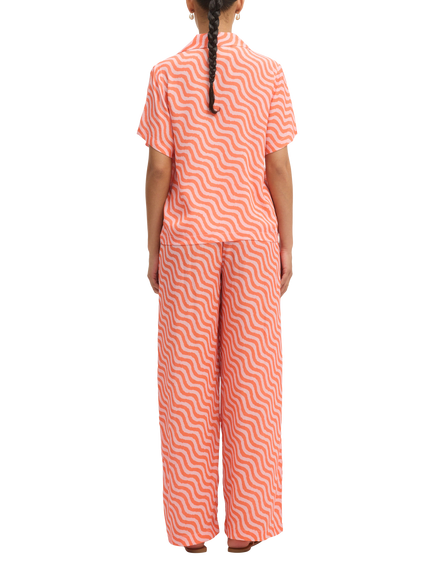 SUMMERY Copenhagen Avery Wavy Stripe Trousers, Pink/White - view 2, Pink/White