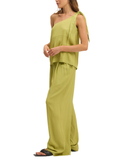 SUMMERY Copenhagen Avery Wide Leg Trousers, Light Green - view 2, Light Green