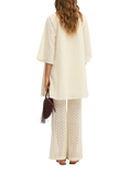 SUMMERY Copenhagen Lisa Crochet Knit Trousers, White