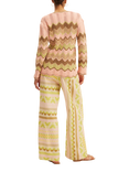 SUMMERY Copenhagen Vica Geometric Trousers, Ecru 521
