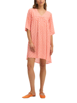 SUMMERY Copenhagen Carol Geometric Mini Dress, Camellia 652, Camellia 652