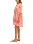 SUMMERY Copenhagen Carol Geometric Mini Dress, Camellia 652