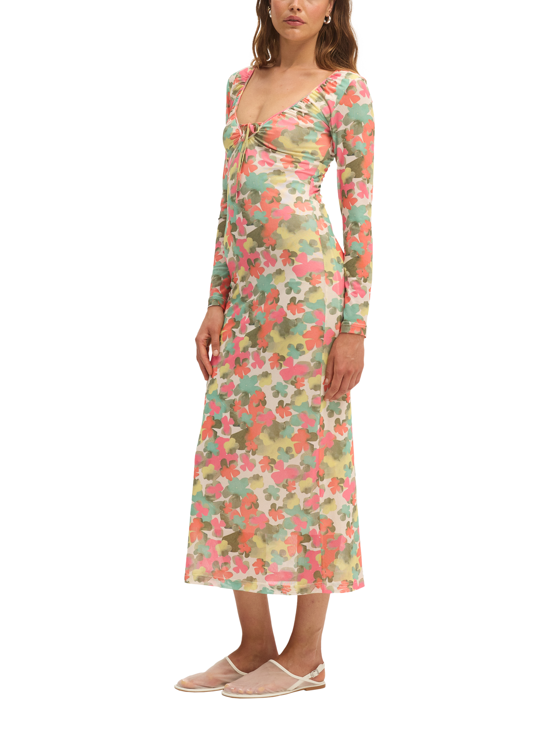 Product image 3 of 3, which shows SUMMERY Copenhagen Emilia Floral Maxi Dress, Flower 655, S